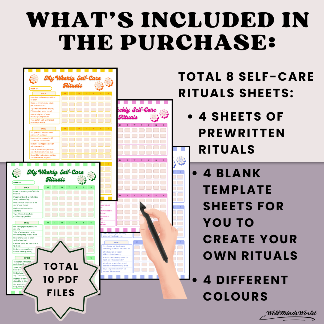 Self-care checklist with simple steps for maintaining consistency and motivation in wellness