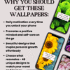 Self-love affirmation wallpaper set for iPhone and Android with empowering messages