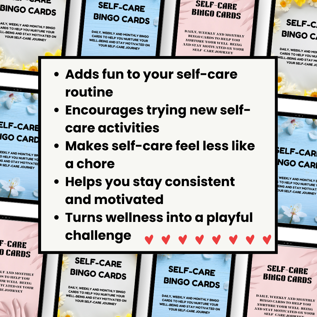 Mindful self-care bingo tracker to enhance emotional health and foster positive routines