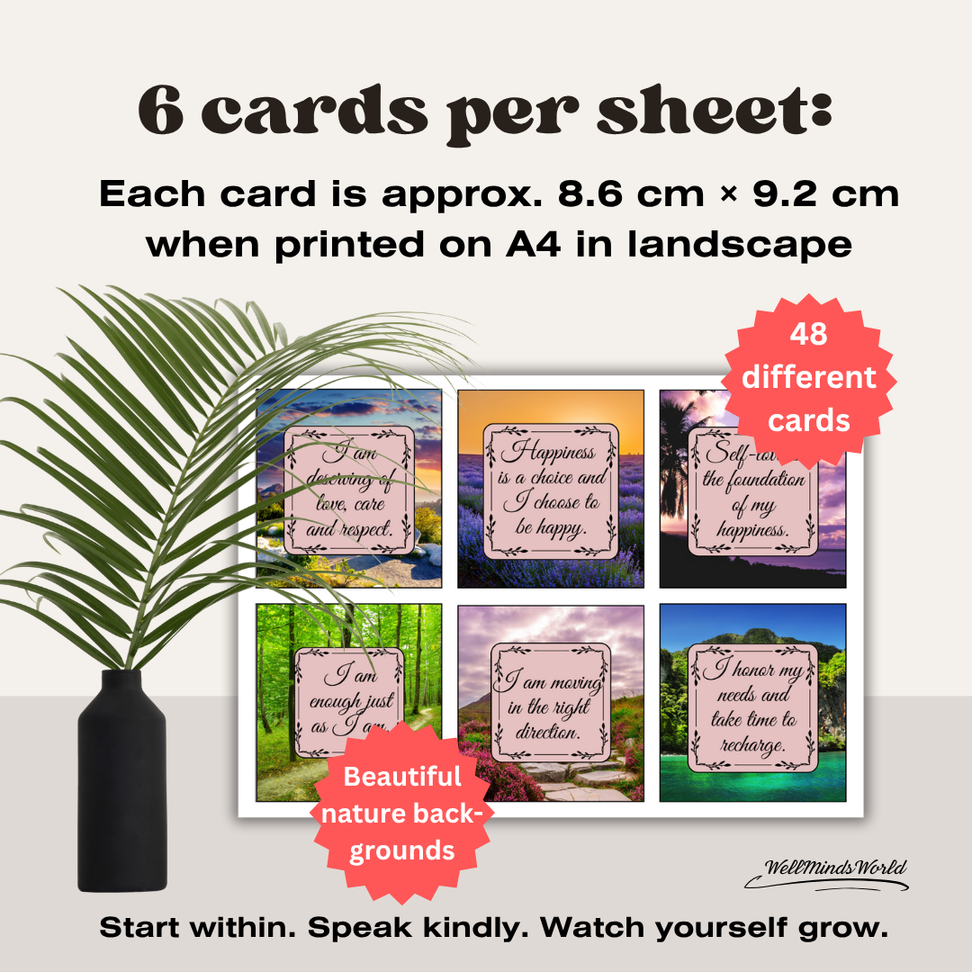 Empowering printable affirmations for mindset shifts and positive habit formation