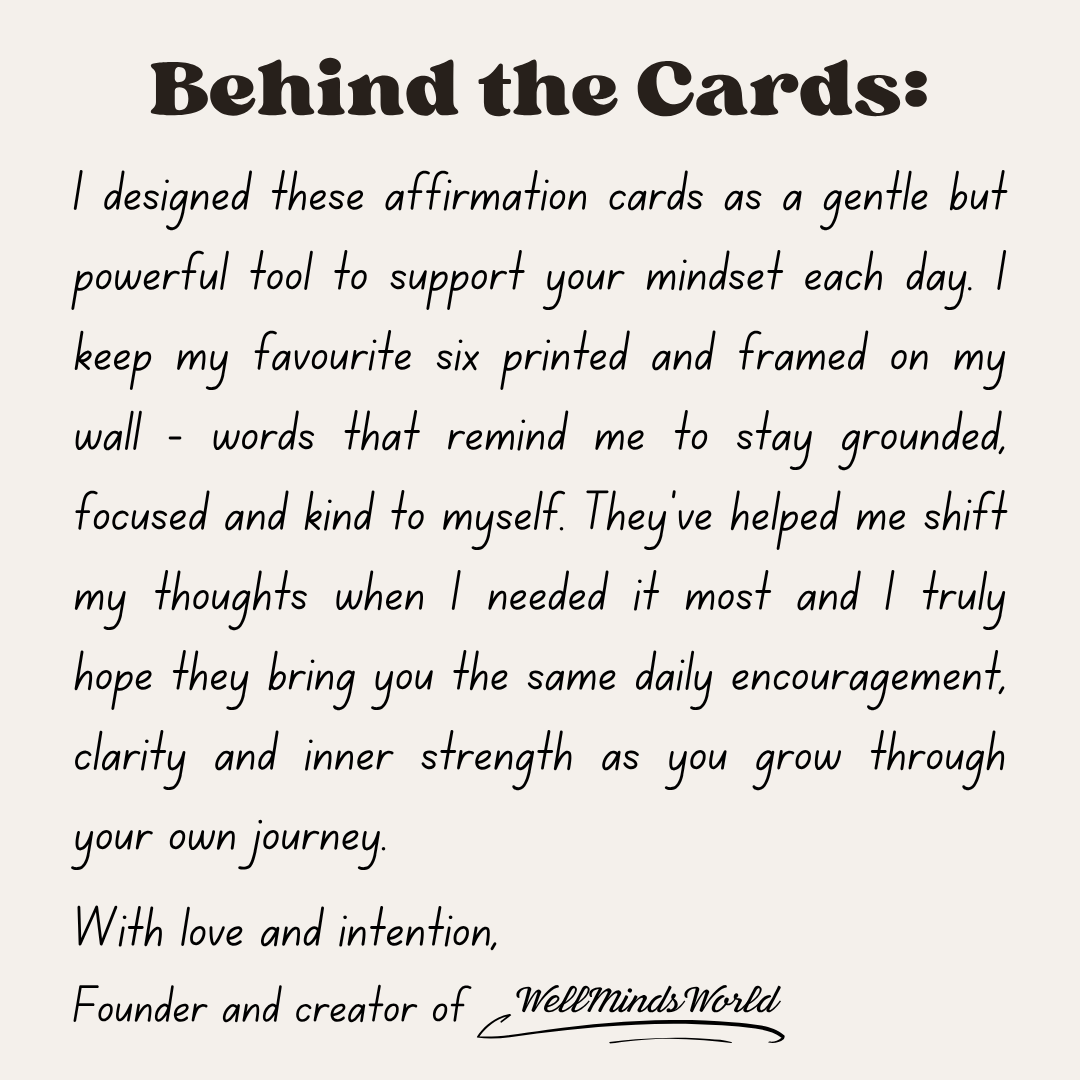 Self-care affirmation cards promoting optimism, inner strength, and personal transformation