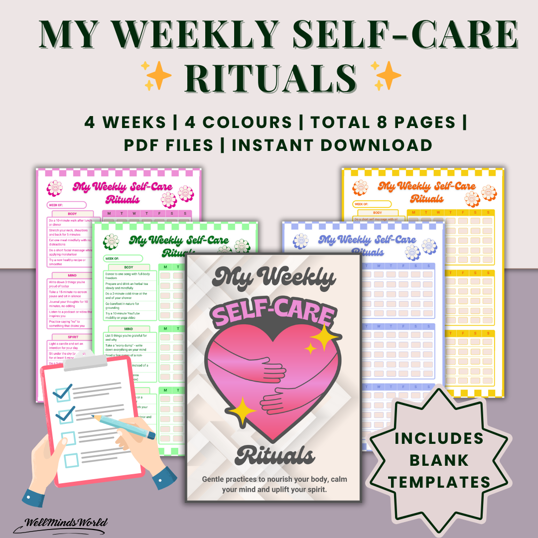 Self-care checklist with simple steps for maintaining consistency and motivation in wellness