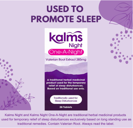 Adjust to daylights saving time with this Kalms Night One-a-Night 28 Tablets - Traditional Herbal Medicinal Product Used for The Temporary Relief of Sleep disturbances. One Tablet a Night dose.