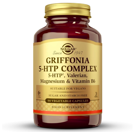 adjust to daylight saving time with this Solgar Griffonia 5-HTP Complex – Sleep and Mood Support with Valerian Root, Magnesium, and Vitamin B6 - Vegan & Gluten Free - Pack of 90