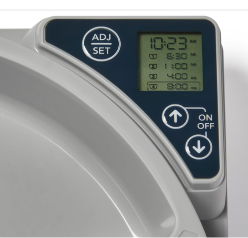 Help your pets adjust to daylight saving time with this Cat Mate C500 Automatic 5 Bowl Digital Timer-Controlled Pet Feeder