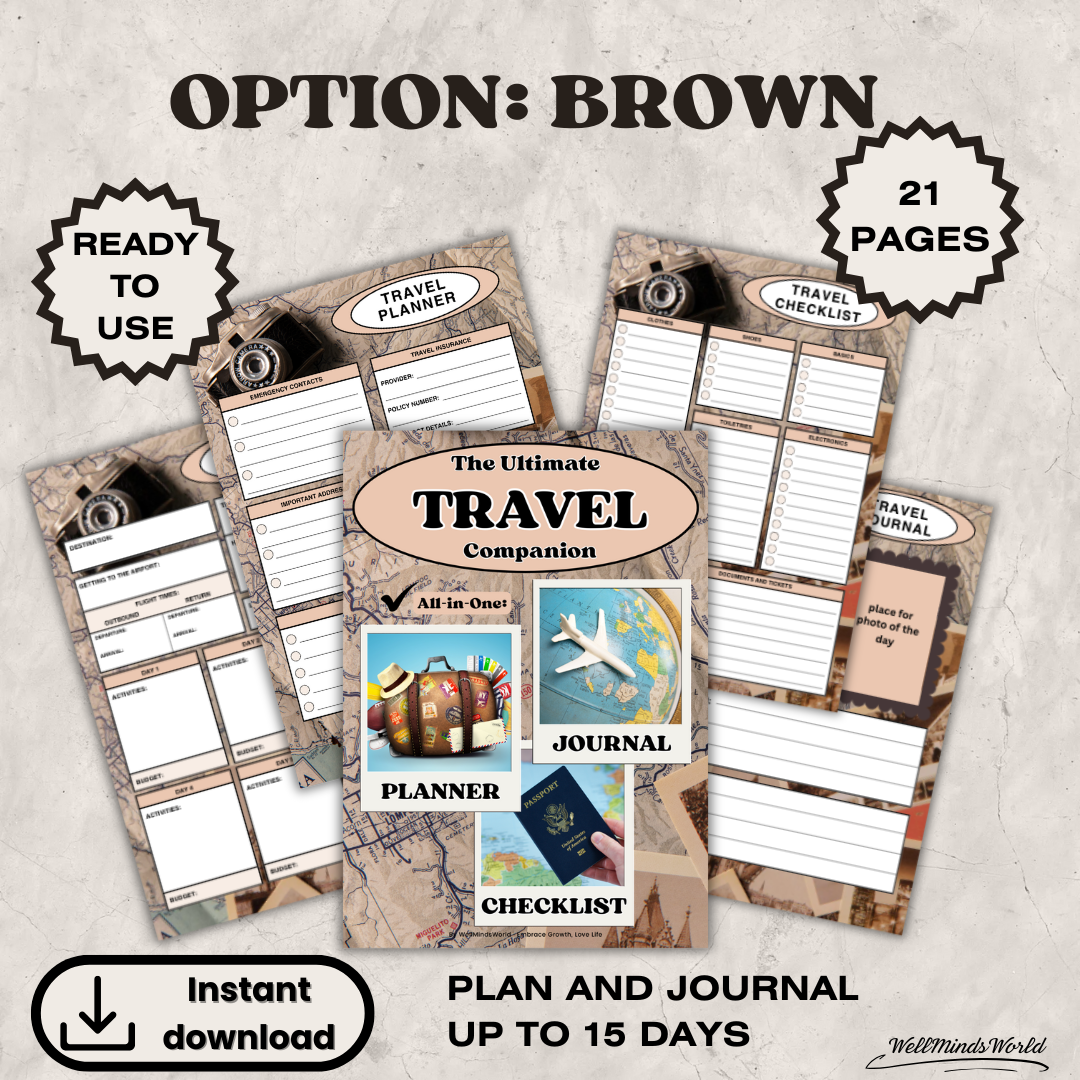 wmw2 Travel Planner, checklist, journal