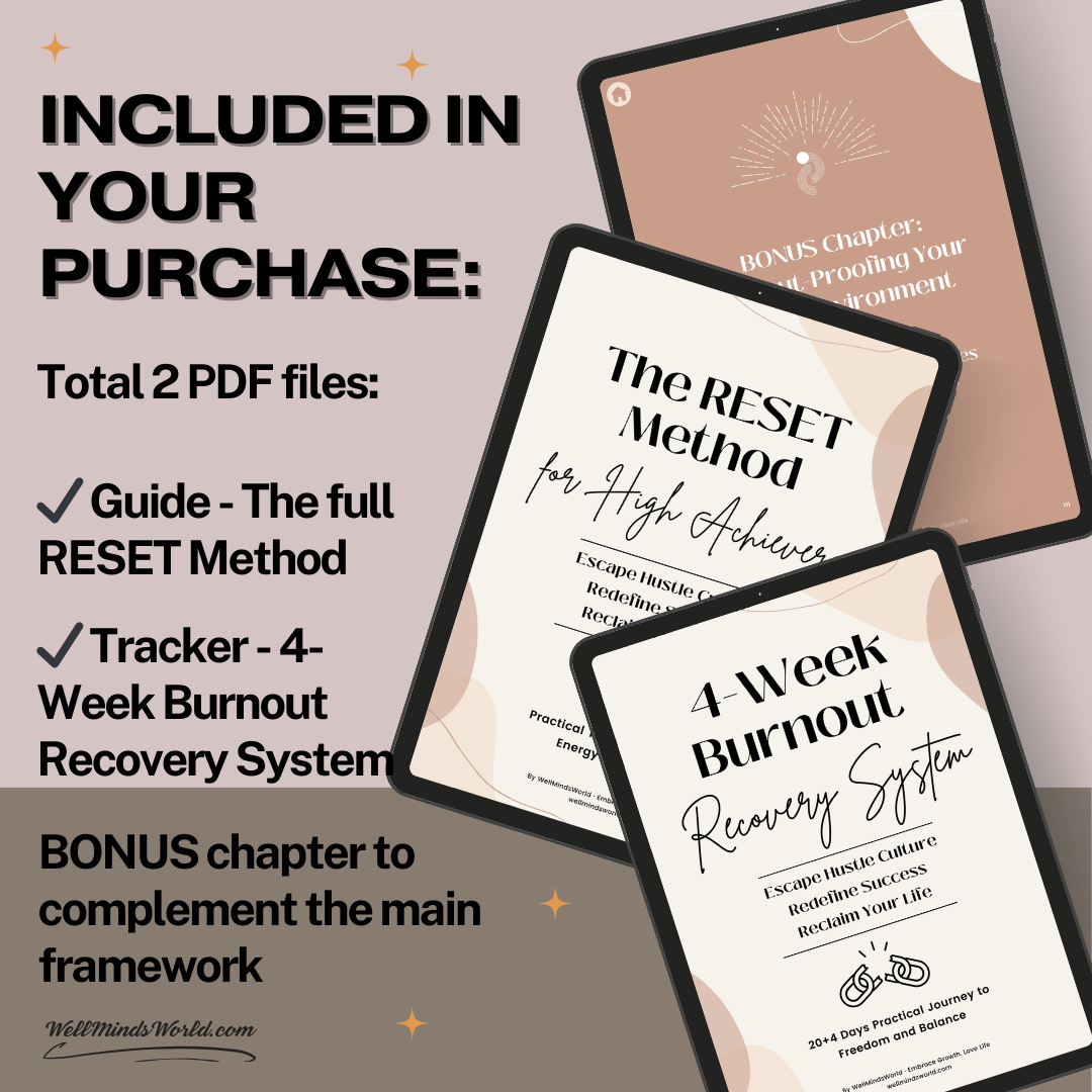 The RESET Method Bundle - High achiever burnout recovery system and practical framework