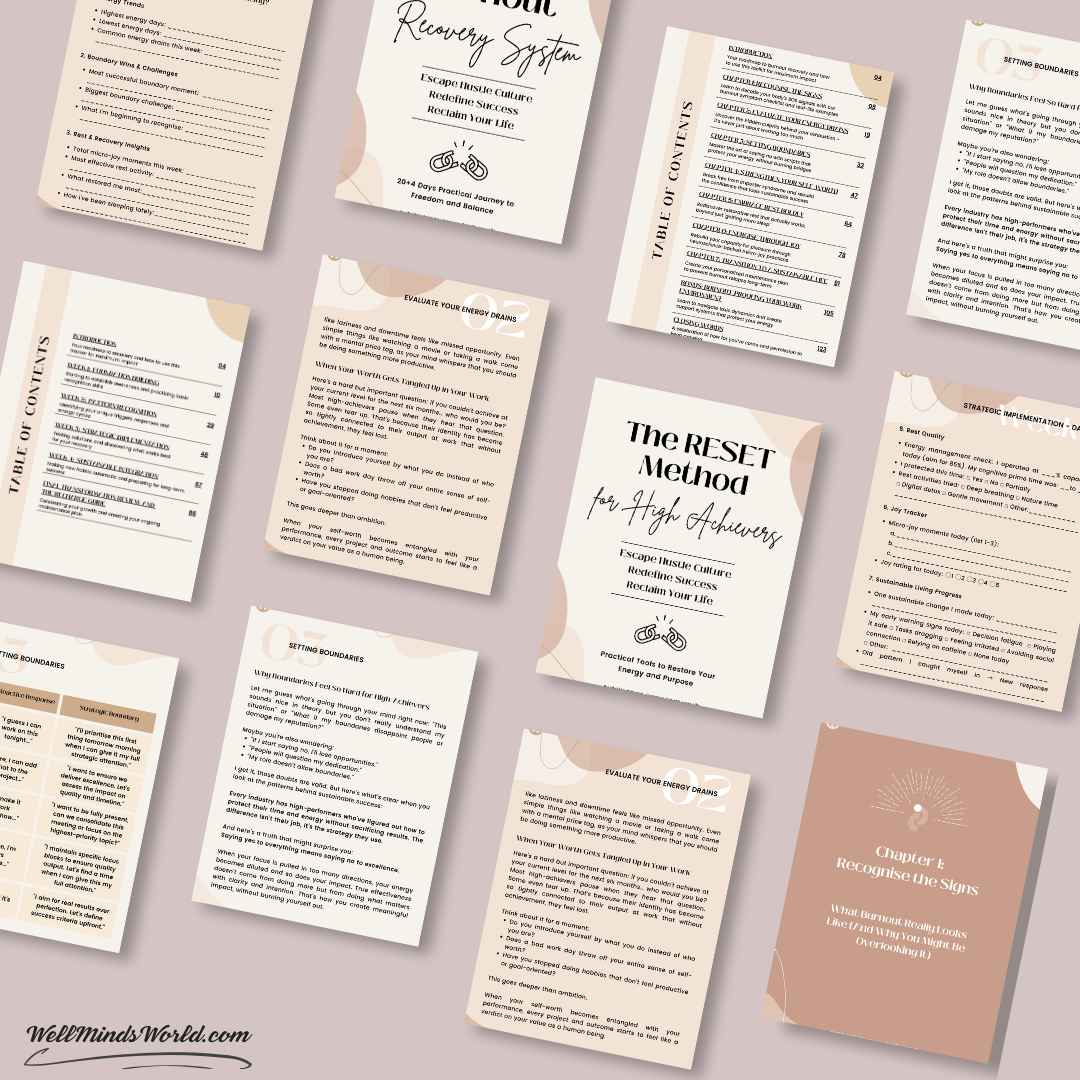 The RESET Method Bundle - High achiever burnout recovery system and practical framework