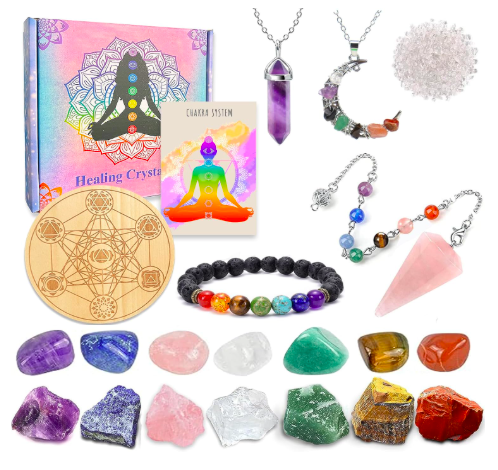 Raise your vibration with these Healing Crystals, Natural Crystal for Beginners, Healing Crystal Gifts for Anxiety Relief, Meditation, Yoga, Spiritual Awakening (Healing Crystals)