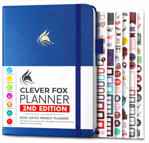 fix decision fatigue with this Clever Fox Planner 2nd Edition – Colorful Weekly & Monthly Goal Planner, Time Management & Productivity Organizer