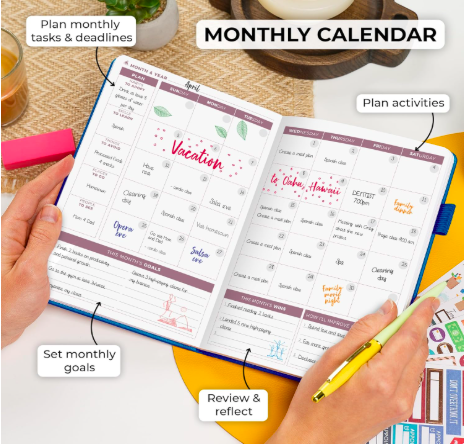 Clever Fox Planner 2nd Edition – Colorful Weekly & Monthly Goal Planner, Time Management & Productivity Organizer - helps with decision fatigue
