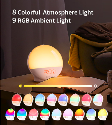 ecozy Sunrise Alarm Clock, White Noise Machine, Sunrise/Sunset Simulation to start morning rituals