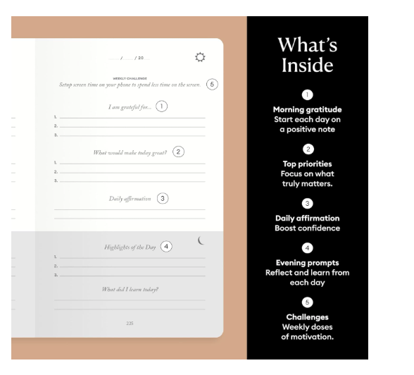 End of summer reset with The Five Minute Journal 