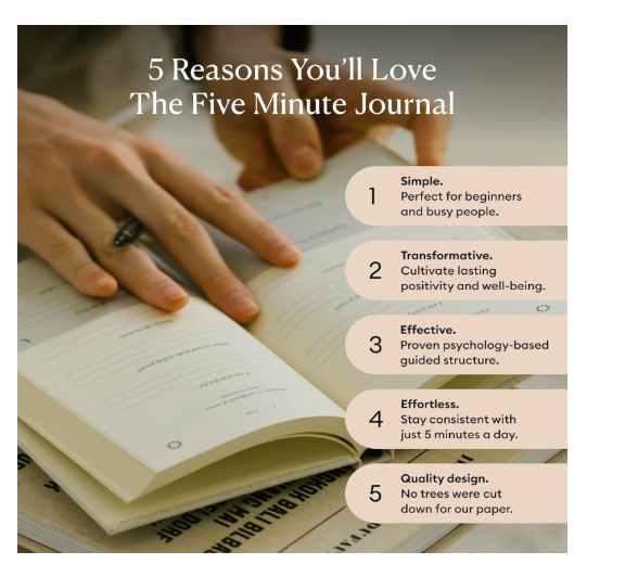 End of summer reset with The Five Minute Journal 