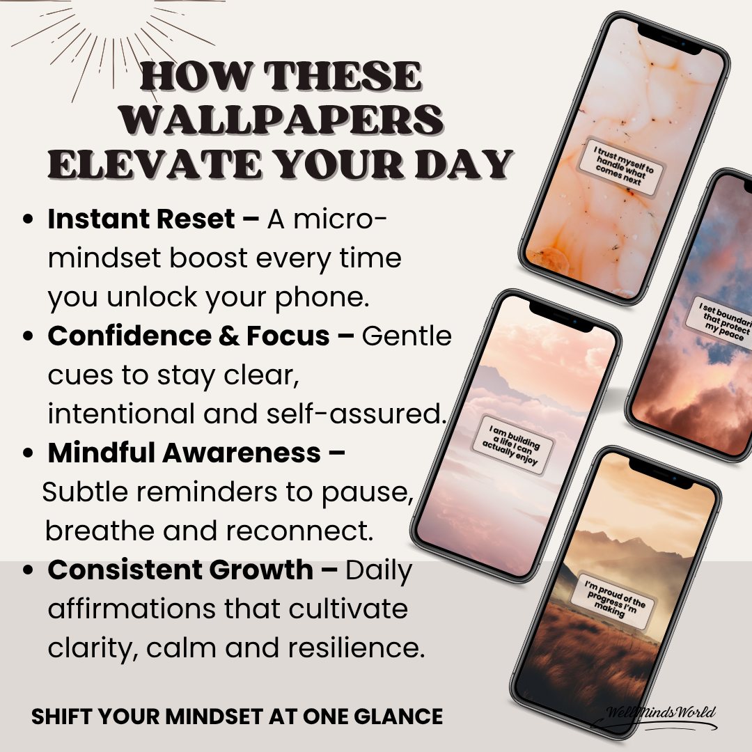 shop2 The Soft Ambition Wallpaper Collection – 30 Calm & Confident Daily Affirmations