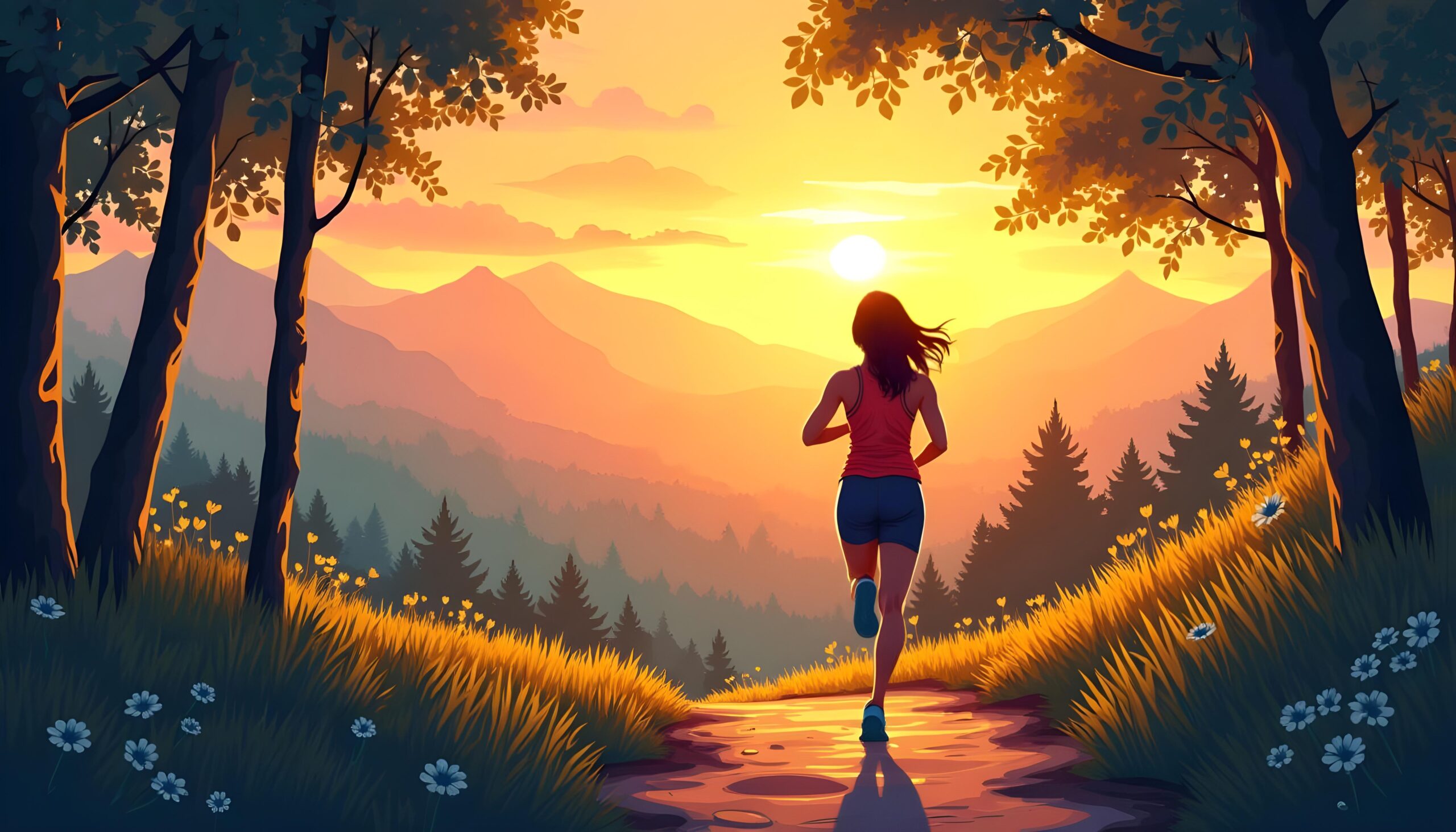 one of the girls new years resolutions was starting running