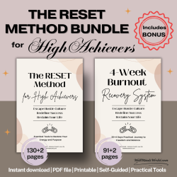 The RESET Method Bundle - High achiever burnout recovery system and practical framework